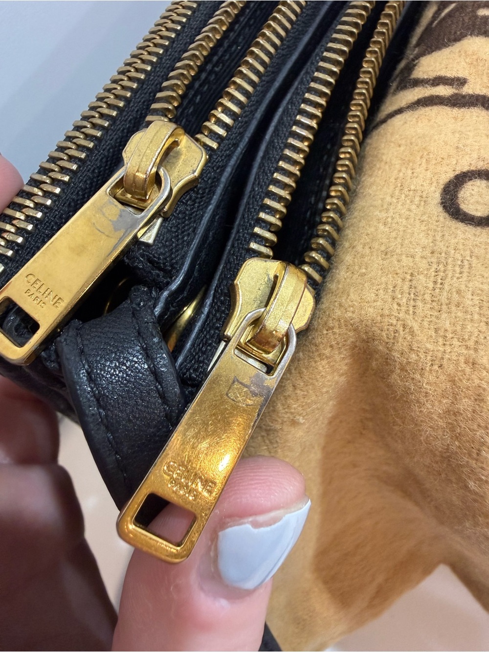 Celine Trio Black Leather Crossbody Bag - Picture 14 of 14